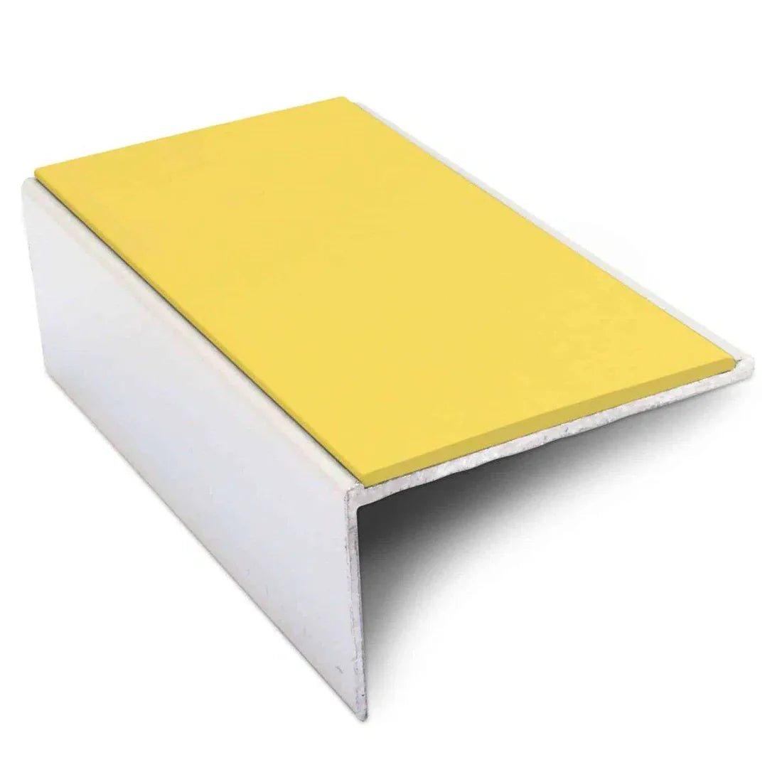 56 x 32mm Stair Nosing Edge Trim in Aluminum with Anti Slip PVC Insert