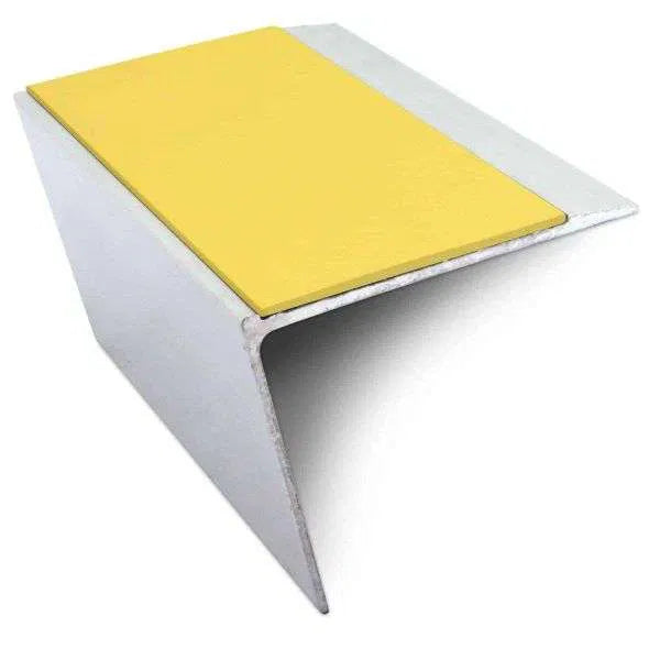 67 x 55mm Aluminium Anti Slip Stair Nosing Edge Trim with PVC Insert – DDA Compliant