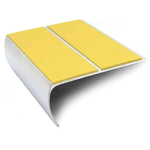 87 x 40mm Aluminium Stair Edge Trim with Slip Resistant PVC Insert