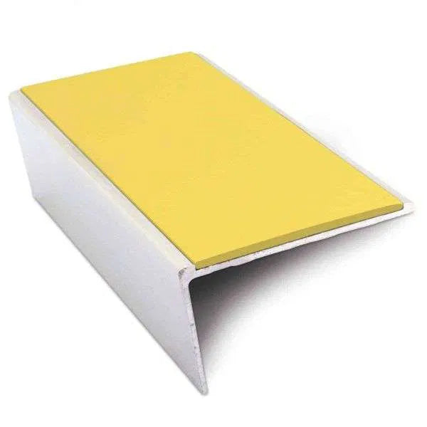 57 x 32mm Aluminium Rakeback Non Slip Stair Nosing with PVC Insert