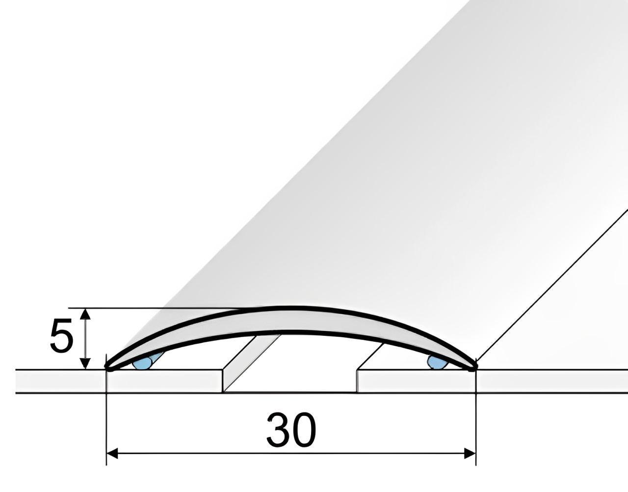 30mm Self Adhesive Anodised Aluminium Door Threshold Strip