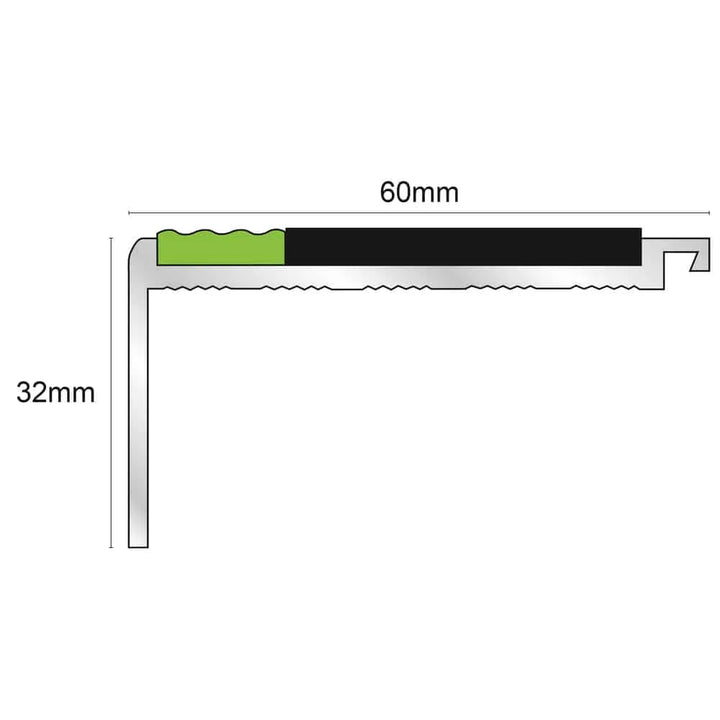 60 x 32mm Tredsafe Anti Slip Stair Nosing