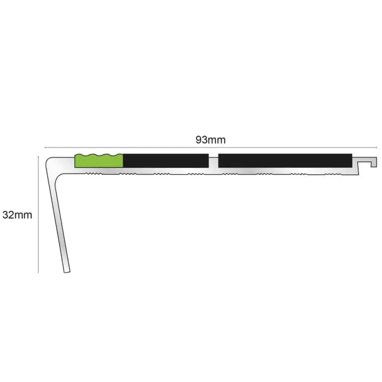 93 x 32mm Tredsafe Non Slip Stair Nosing