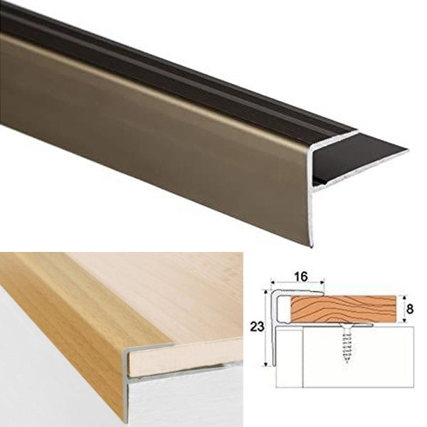 23mm Door Floor Trim Cover Strip with Anodized Aluminum Carpet Edge Nosing