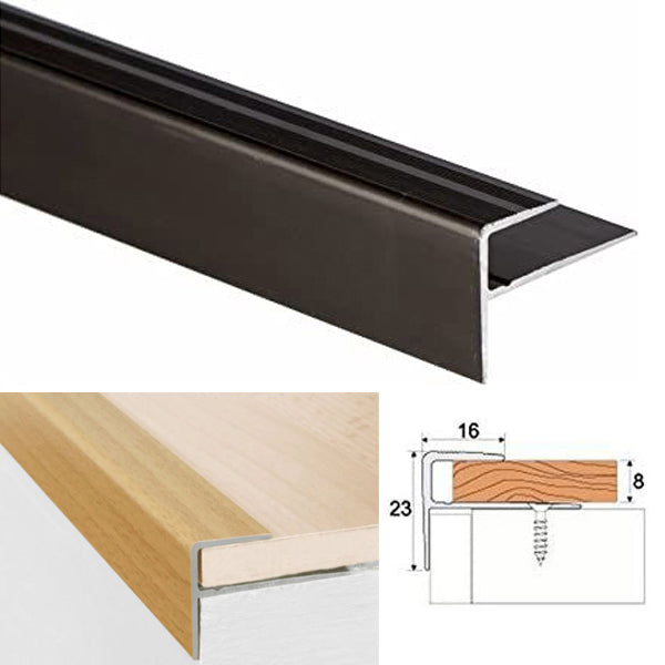 23mm Door Floor Trim Cover Strip with Anodized Aluminum Carpet Edge Nosing