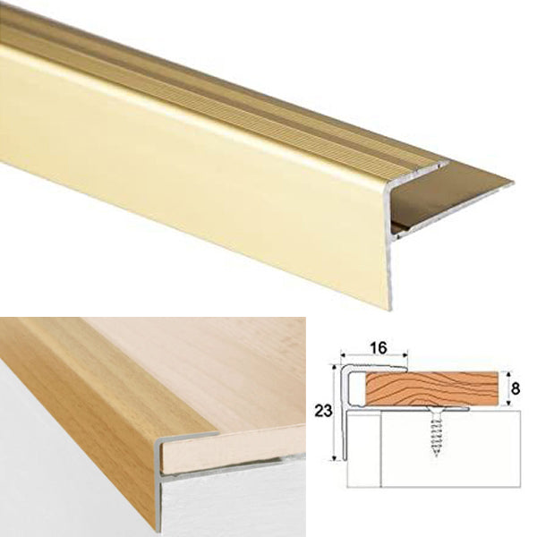 23mm Door Floor Trim Cover Strip with Anodised Aluminum Carpet Edge Nosing