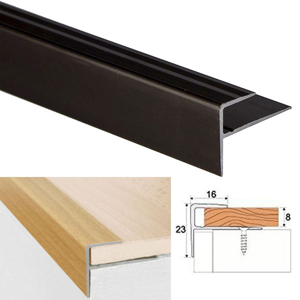 23mm Door Floor Trim Cover Strip with Anodized Aluminum Carpet Edge Nosing