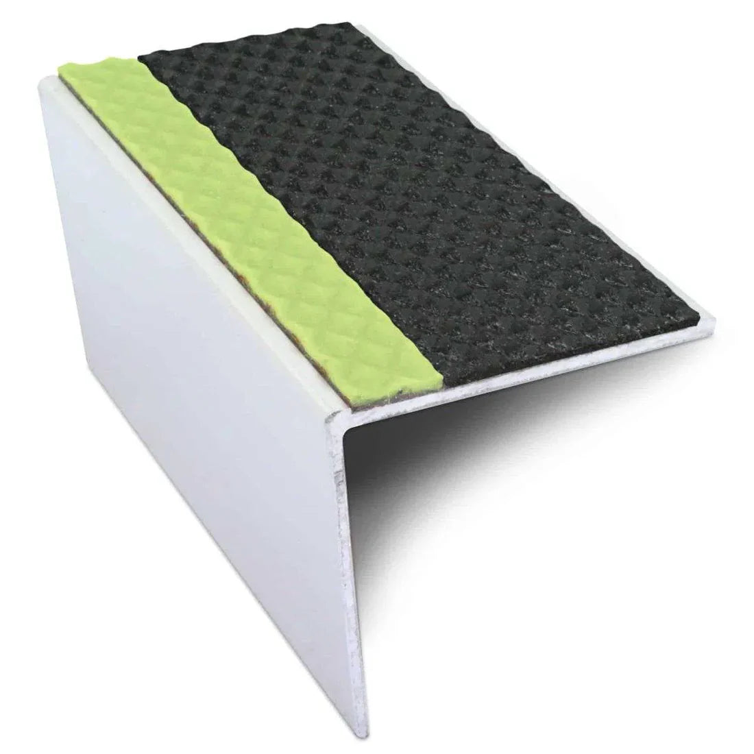 57 x 55mm TredSafe Aluminium Non Slip Stair Nosing with PVC Insert