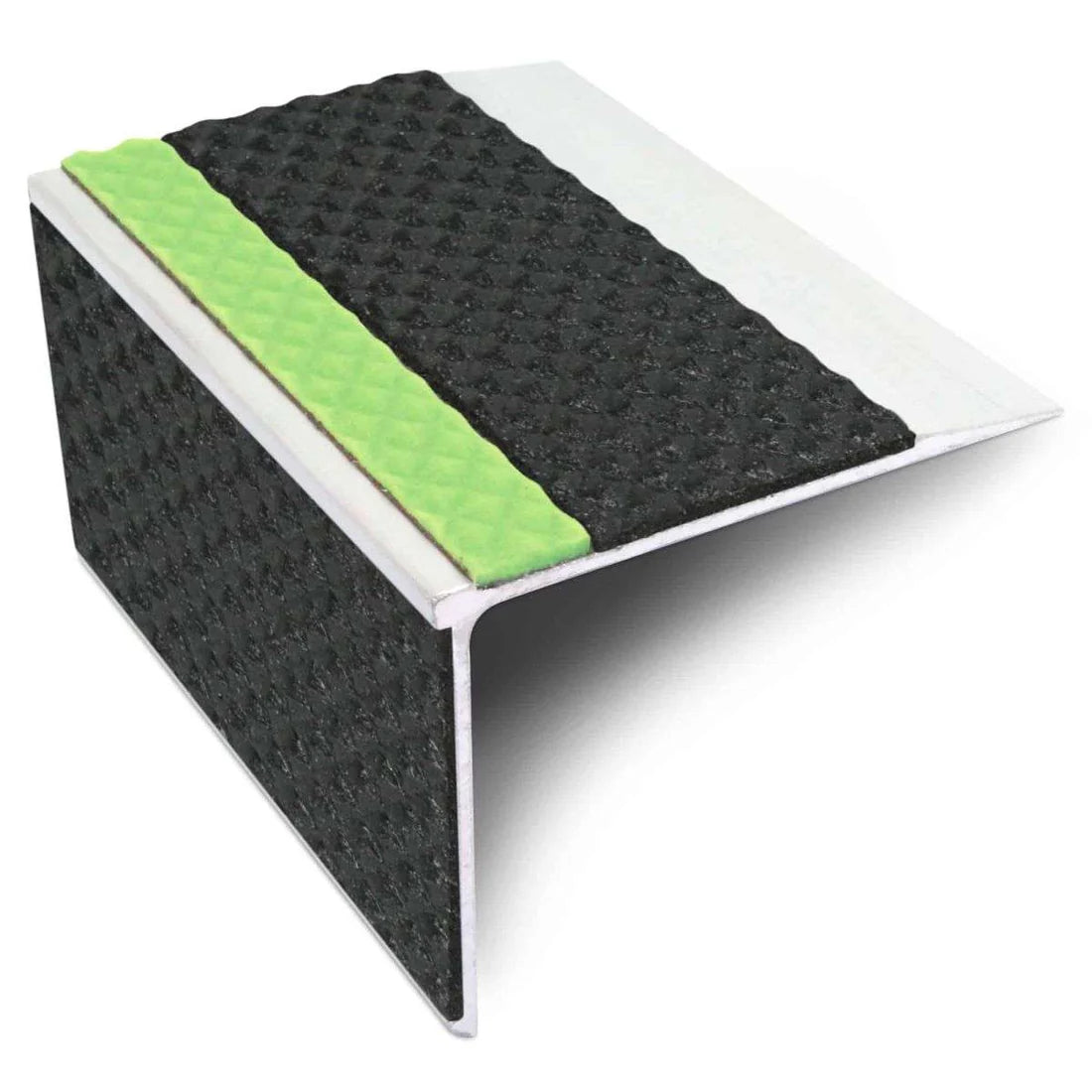 75 x 58mm Rakeback Aluminium Non Slip Stair Nosing with PVC Insert