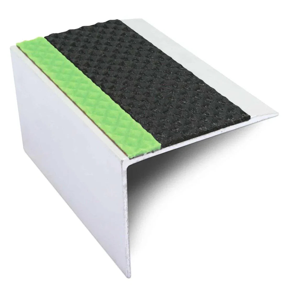 67 x 55mm TredSafe Aluminium Non Slip Stair Nosing with PVC Insert