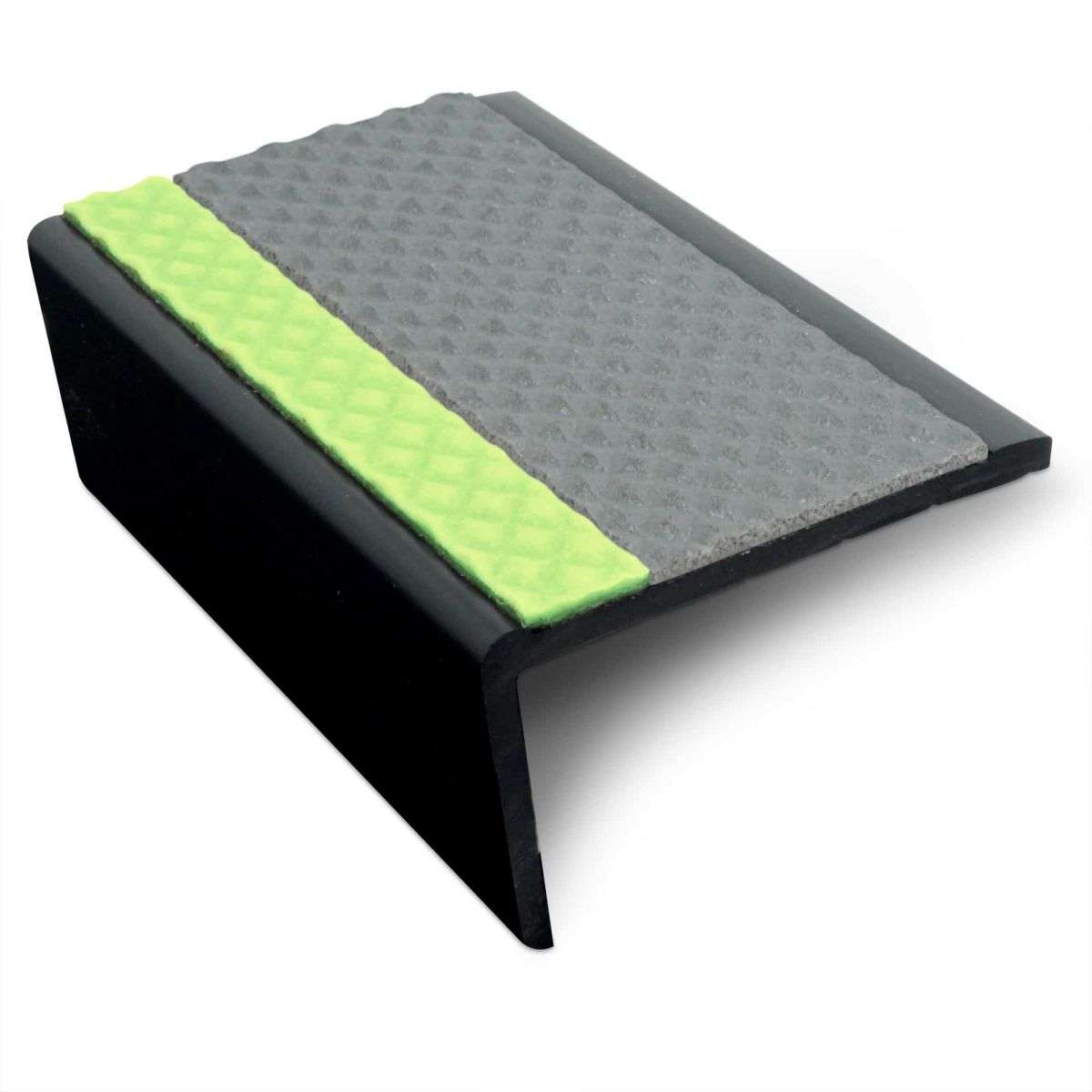 62.5 x 35mm Non Slip Tredsafe Aluminator PVC Stair Nosing, Slimline Design
