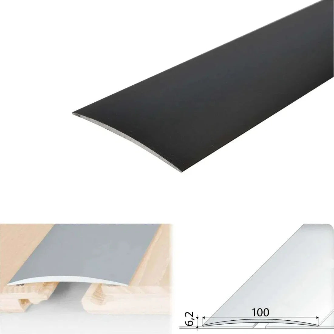 100mm Self Adhesive Anodised Aluminium Door Threshold Strip