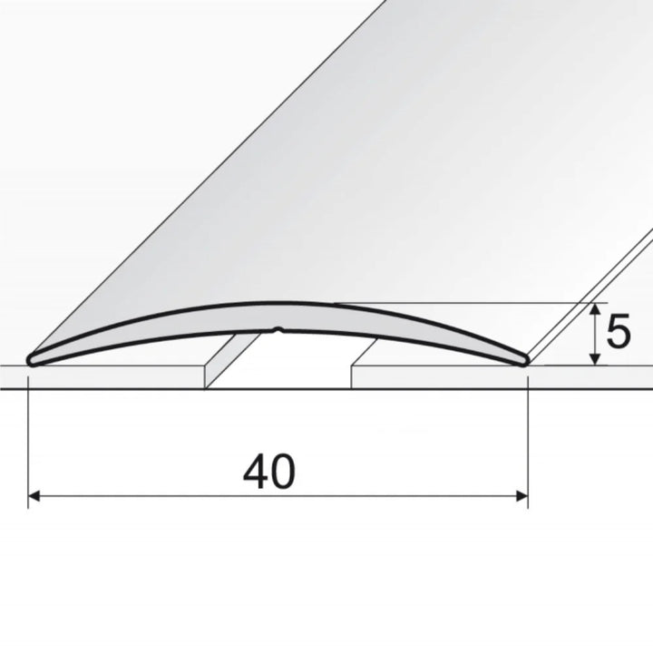 40mm Self Adhesive Aluminium Door Threshold Strip with Wood Effect