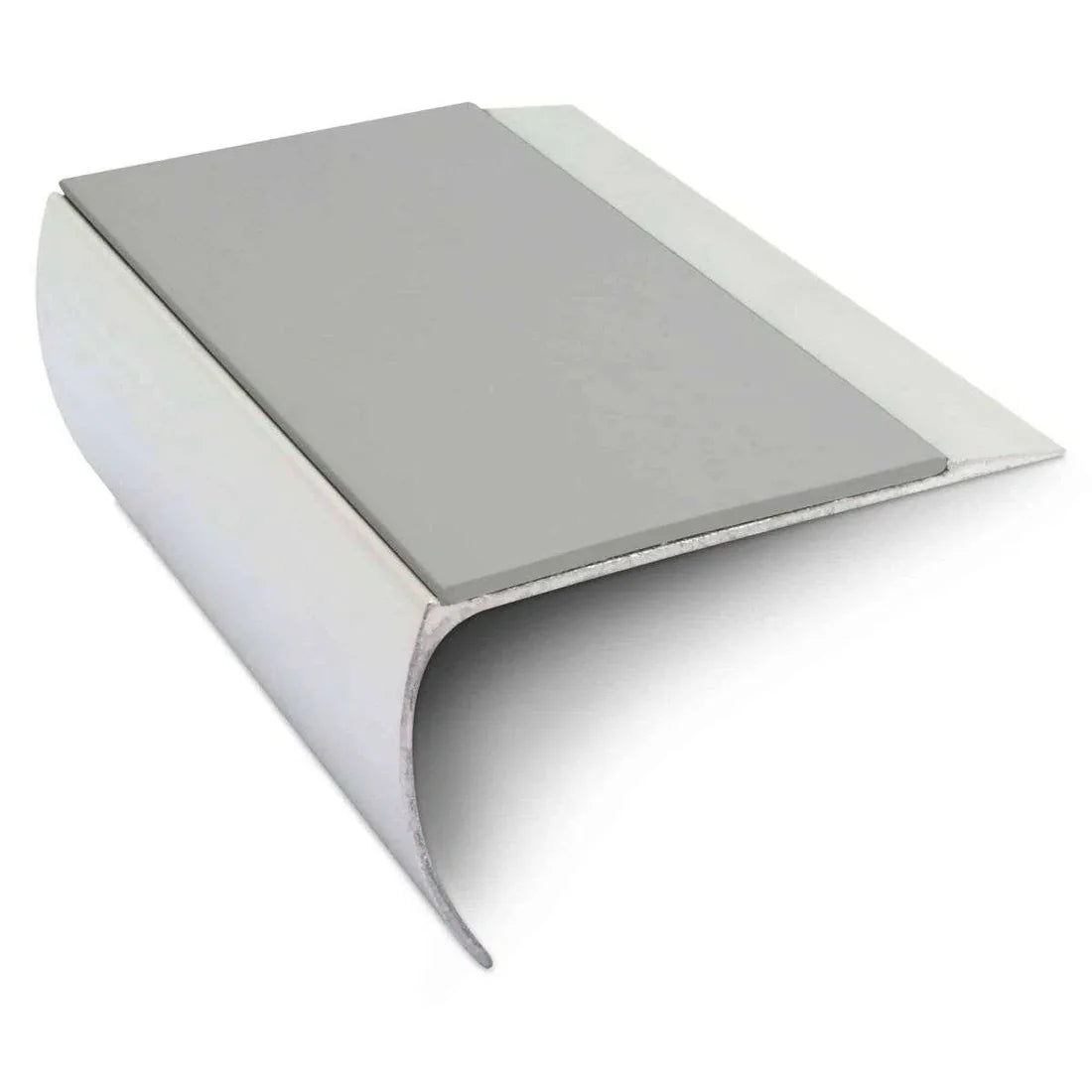 69 x 40mm Aluminium Stair Nosing Edge Trim with Slip Resistant PVC Insert