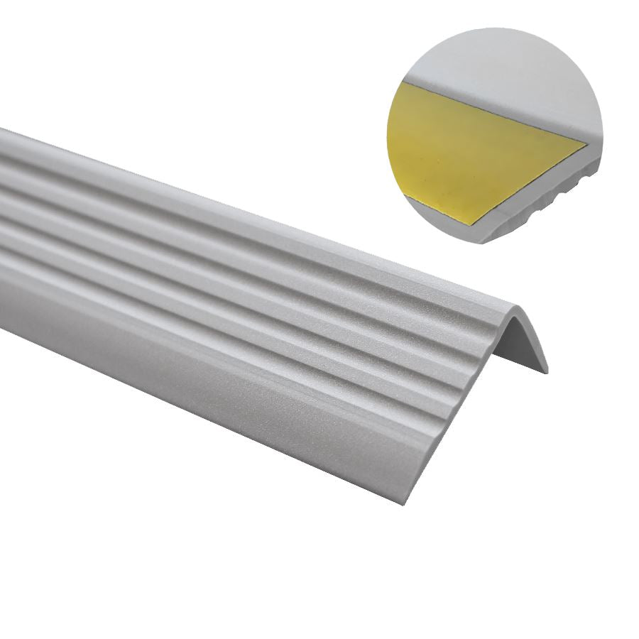 40x25mm Self Adhesive Bullnose Rubber Stair Nosing Trim - Durable, Flexible, Anti-Slip PVC Edge Trim