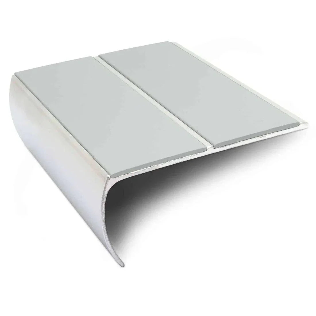 87 x 40mm Aluminium Stair Edge Trim with Slip Resistant PVC Insert