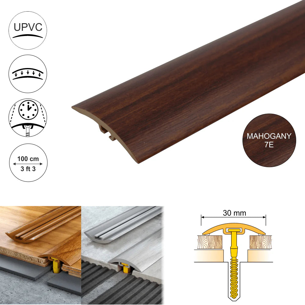 30mm Wood Effect PVC Door Transition Strip