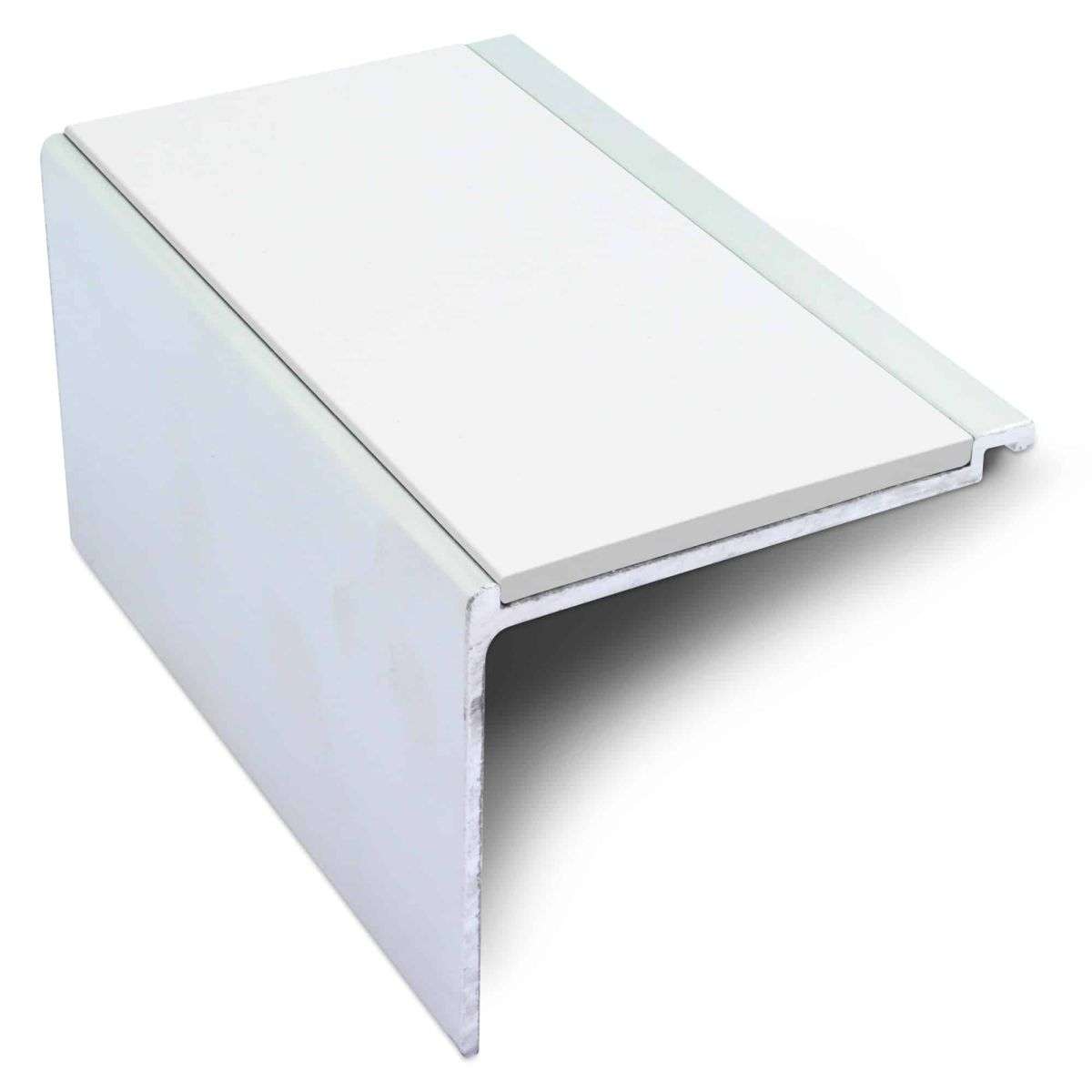 60 x 55mm Non Slip Aluminium Stair Nosing with Coloured PVC Insert