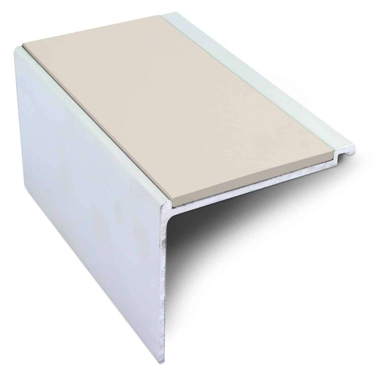 60 x 55mm Non Slip Aluminium Stair Nosing with Coloured PVC Insert