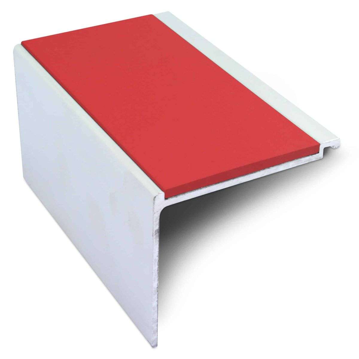 60 x 55mm Non Slip Aluminium Stair Nosing with Coloured PVC Insert