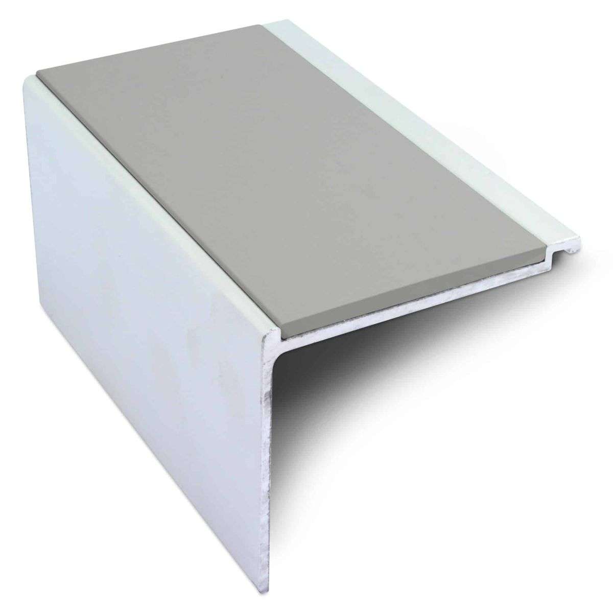 60 x 55mm Non Slip Aluminium Stair Nosing with Coloured PVC Insert