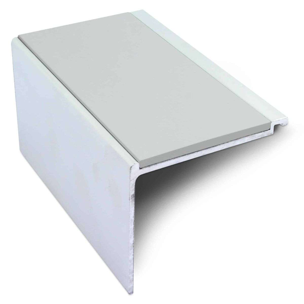 60 x 55mm Non Slip Aluminium Stair Nosing with Coloured PVC Insert