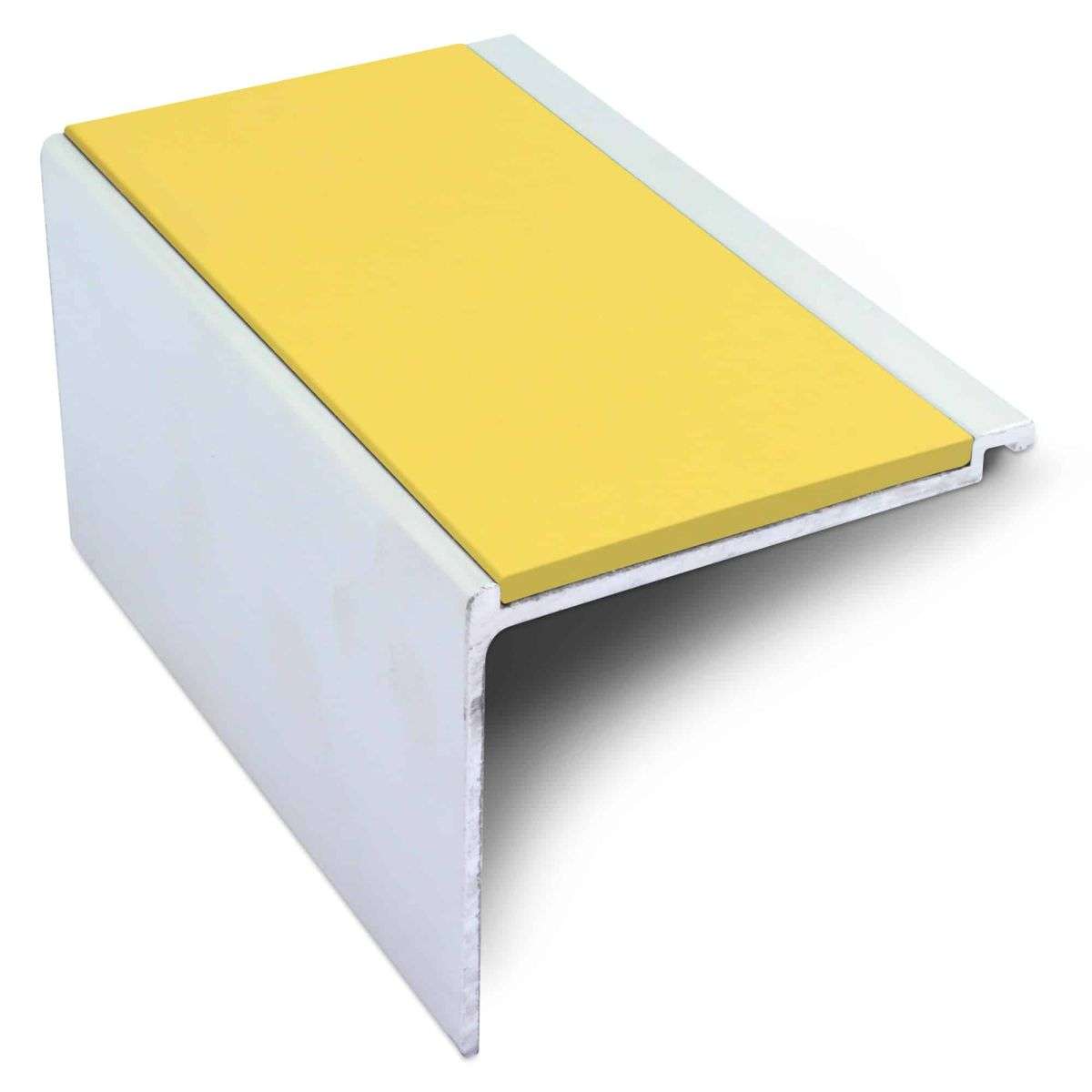 60 x 55mm Non Slip Aluminium Stair Nosing with Coloured PVC Insert