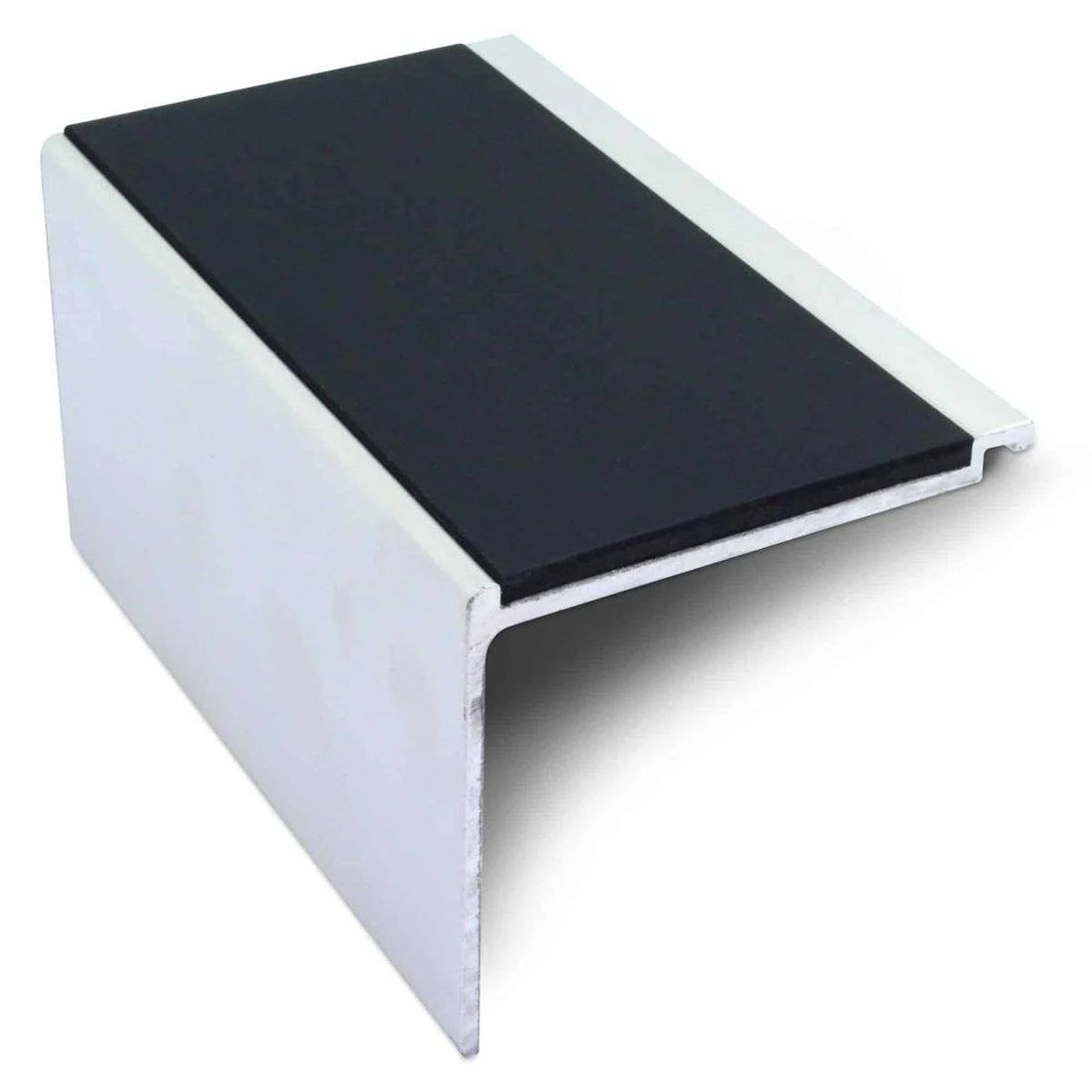 60 x 55mm Non Slip Aluminium Stair Nosing with Coloured PVC Insert – Ideal for High Traffic Areas, DDA Compliant