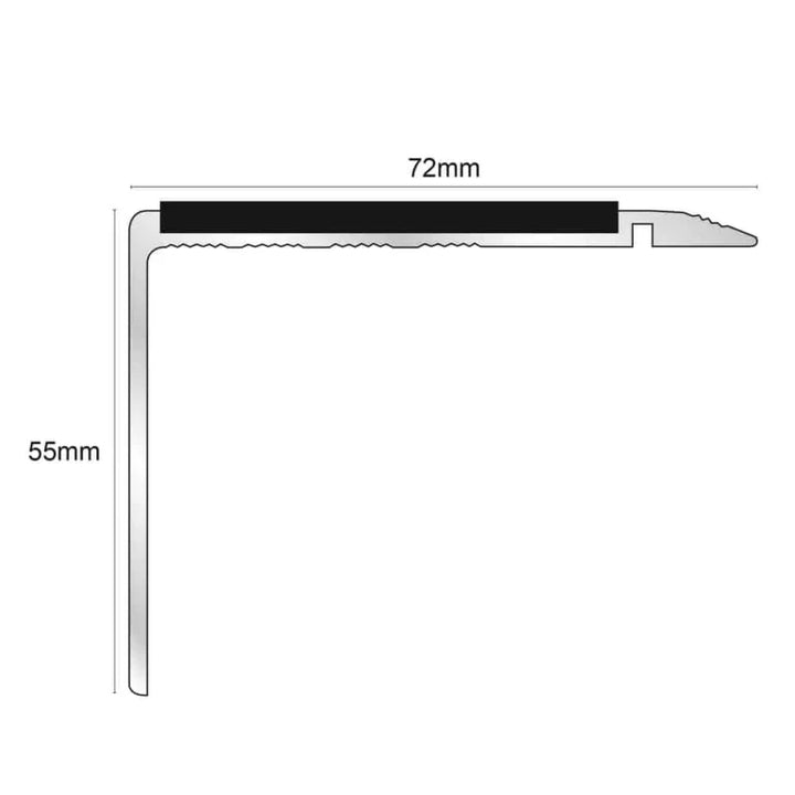 72 x 55mm Anti Slip Stair Nosing