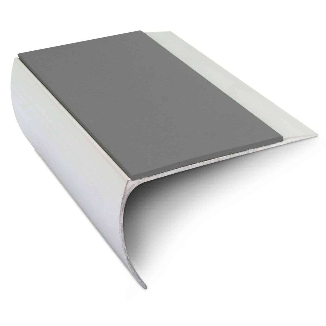 69 x 40mm Aluminium Stair Nosing Edge Trim with Slip Resistant PVC Insert