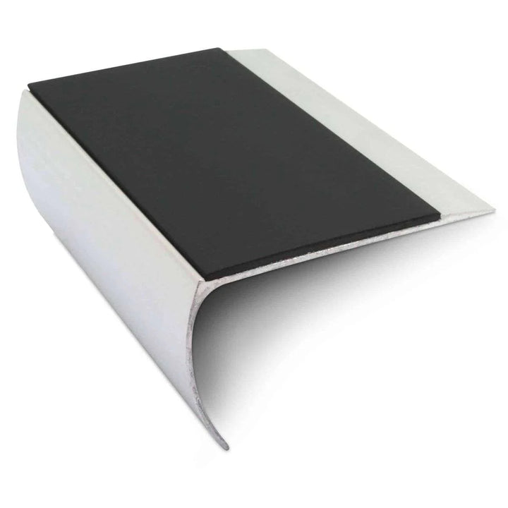 69 x 40mm Aluminium Stair Nosing Edge Trim with Slip Resistant PVC Insert