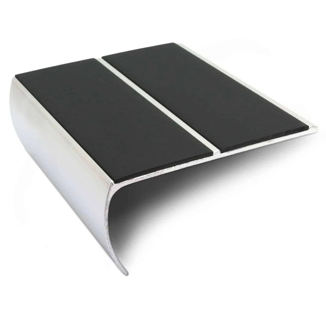 87 x 40mm Aluminium Stair Edge Trim with Slip Resistant PVC Insert