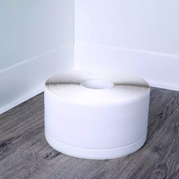 10m Roll of Flexible Skirting Board in PVC for Floors and Walls