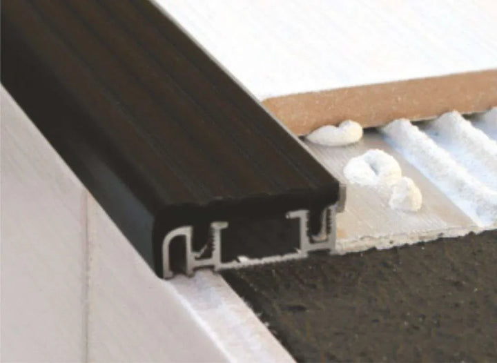 Aluminium Stair Edge Trim for Tile and Stone Steps – Durable Step Nosing Solution