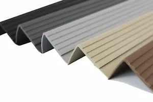40x40mm Anti Slip Rubber Stair Nosing Edge - 900mm & 1500mm Flexible PVC Profile