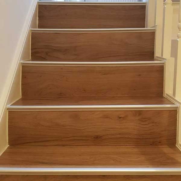 Anodised Aluminium Step Floor Stair Nosing Edge Trim for 14-16mm Flooring