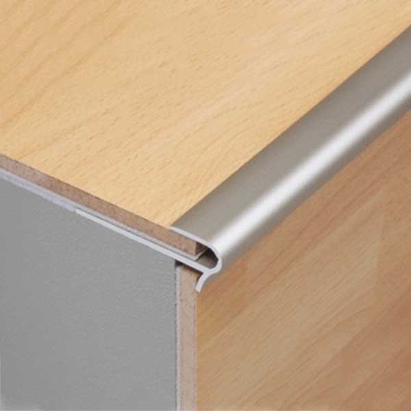 Anodised Aluminium Step Floor Stair Nosing Edge Trim for 14-16mm Flooring