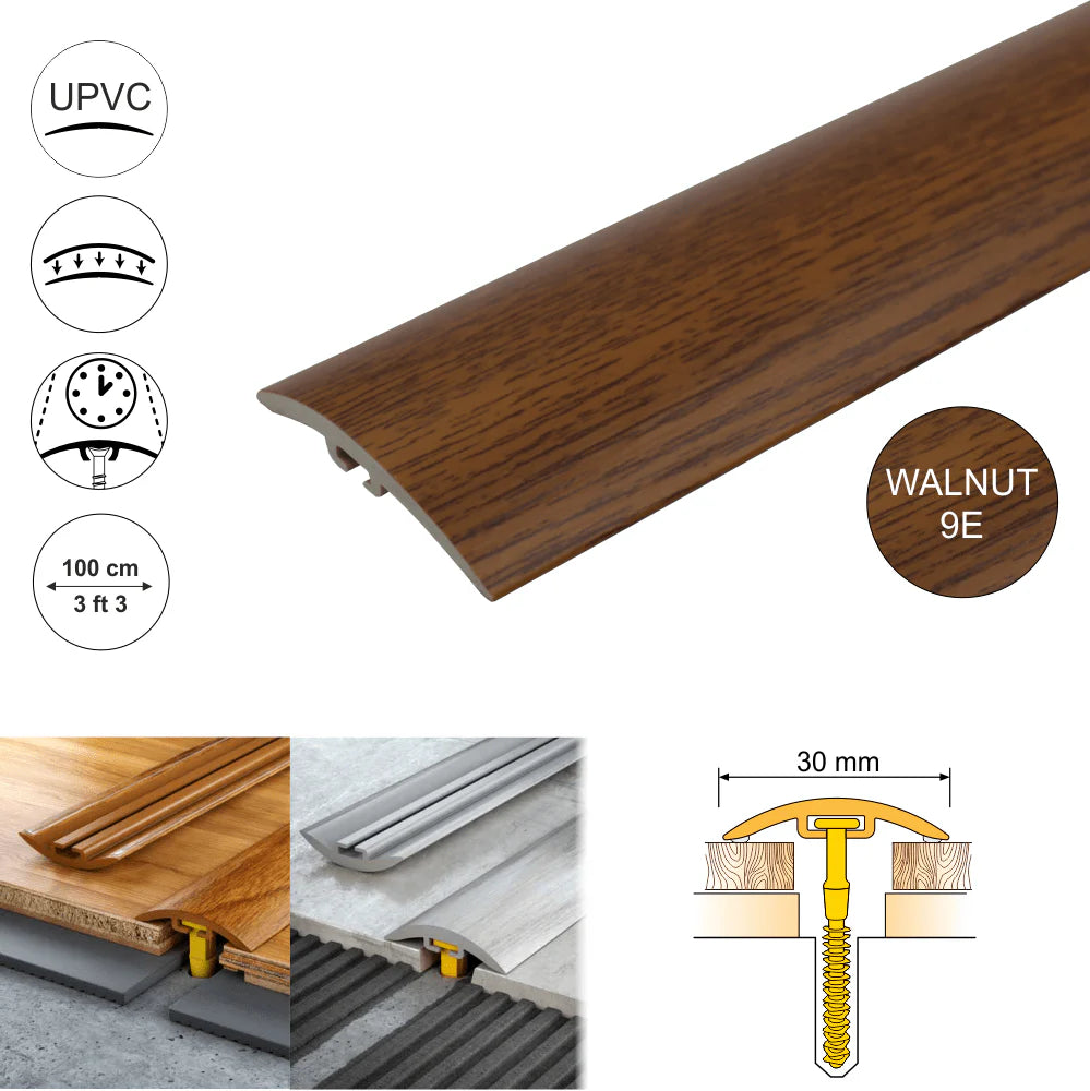 30mm Wood Effect PVC Door Transition Strip