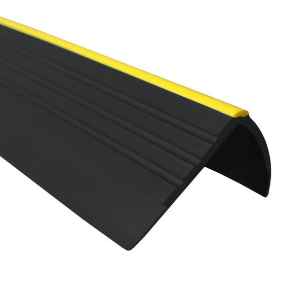 Non Slip Warning Stair Nosing Trim in Rubber Angle Design 40 x 40mm