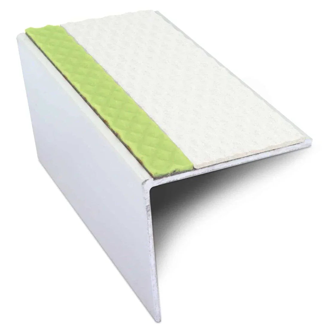 57 x 55mm TredSafe Aluminium Non Slip Stair Nosing with PVC Insert