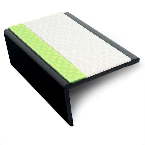 62.5 x 35mm Non Slip Tredsafe Aluminator PVC Stair Nosing, Slimline Design