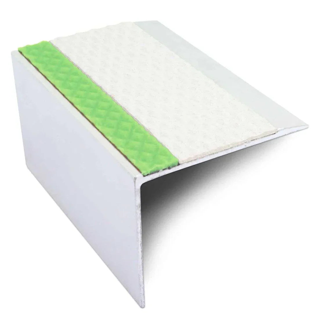 67 x 55mm TredSafe Aluminium Non Slip Stair Nosing with PVC Insert