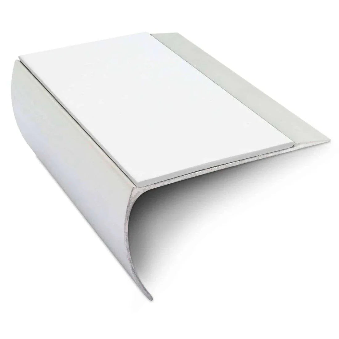 69 x 40mm Aluminium Stair Nosing Edge Trim with Slip Resistant PVC Insert