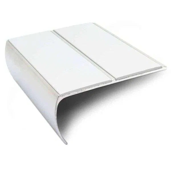 87 x 40mm Aluminium Stair Edge Trim with Slip Resistant PVC Insert