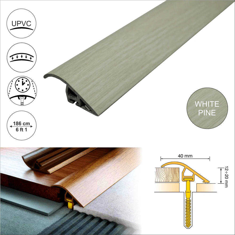 40mm Wood Effect PVC Door Threshold Ramp