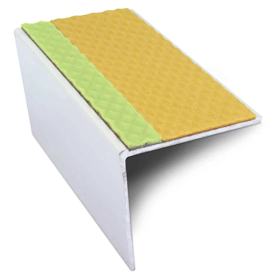 57 x 55mm TredSafe Aluminium Non Slip Stair Nosing with PVC Insert