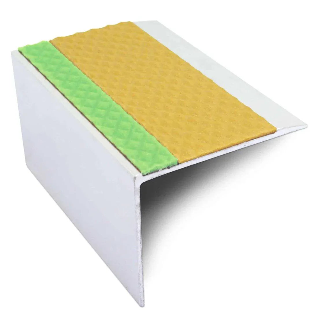 67 x 55mm TredSafe Aluminium Non Slip Stair Nosing with PVC Insert